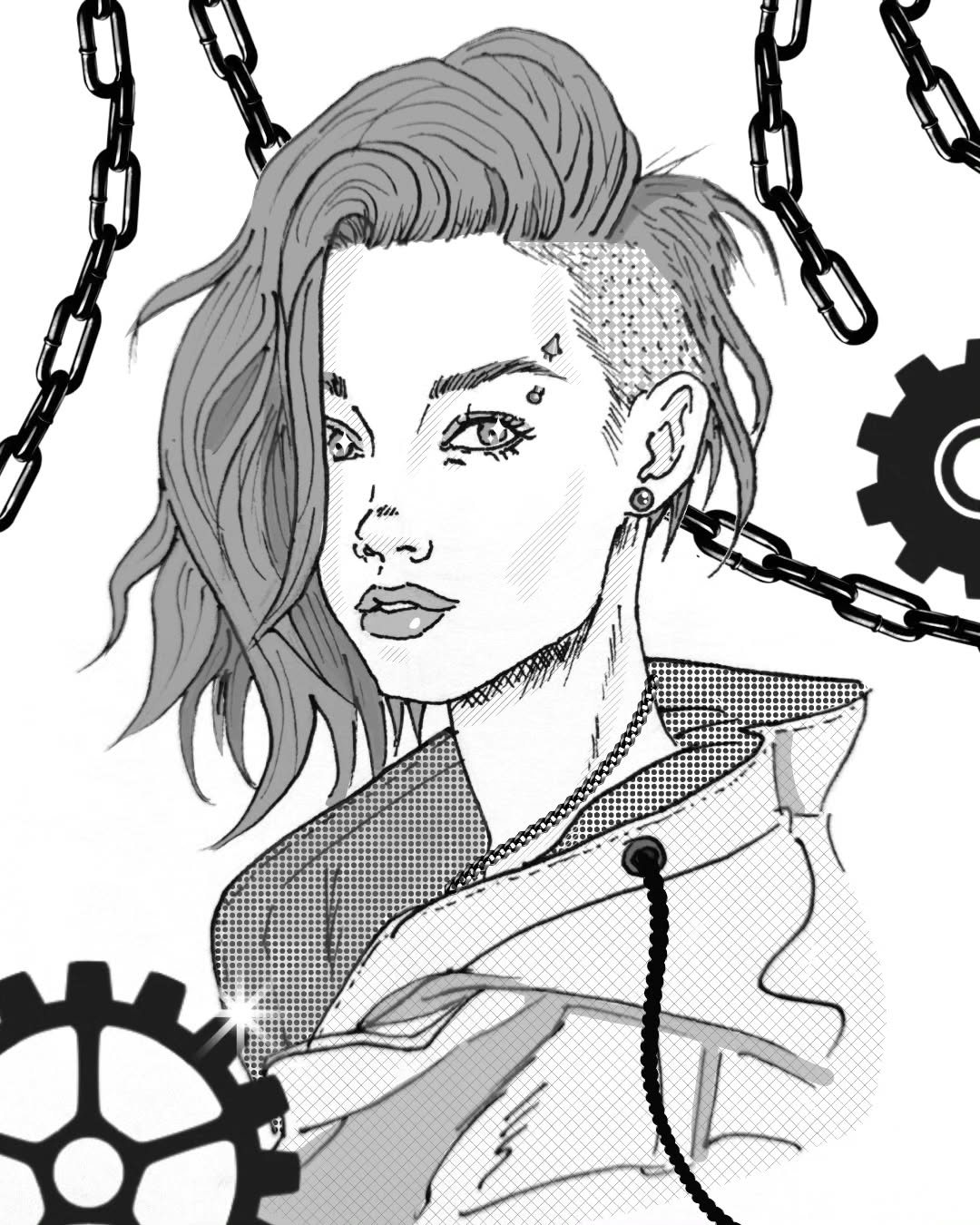 Ilustración hecha con tinta